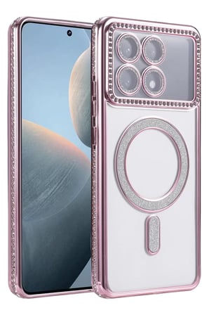 Newface Xiaomi Poco X6 Pro Joke Simli Magneticsafe Kılıf - Pembe