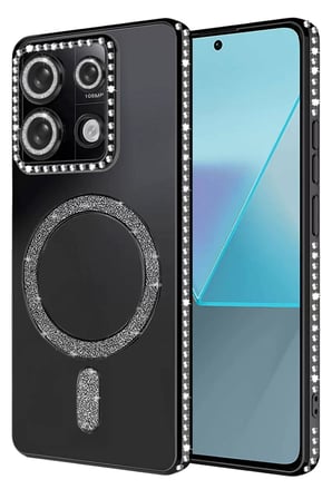 Newface Xiaomi Redmi 13C Joke Simli Magneticsafe Kılıf - Siyah