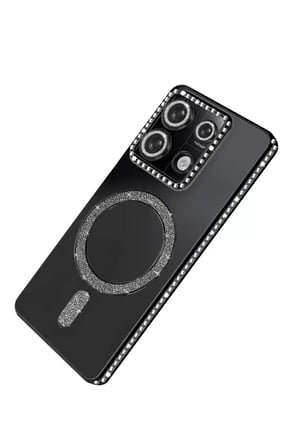 Newface Xiaomi Redmi 13C Joke Simli Magneticsafe Kılıf - Siyah