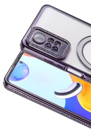 Newface Xiaomi Redmi Note 12 Pro 4G Joke Simli Magneticsafe Kılıf - Derin Mor