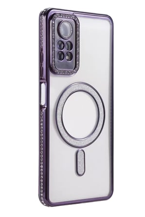 Newface Xiaomi Redmi Note 12 Pro 4G Joke Simli Magneticsafe Kılıf - Derin Mor
