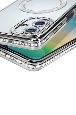 Newface Samsung Galaxy A06 Joke Simli Magneticsafe Kılıf - Gümüş
