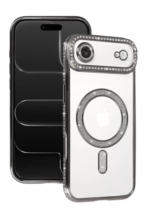Newface Apple iPhone 17 Air Joke Simli Magneticsafe Kılıf - Gümüş