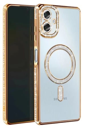Newface Samsung Galaxy A07 4G Joke Simli Magneticsafe Kılıf - Gold