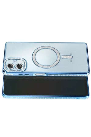 Newface Samsung Galaxy A07 4G Joke Simli Magneticsafe Kılıf - Mavi