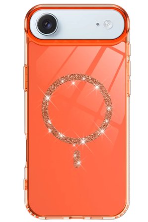 Newface Apple iPhone 17 Air Live Diamond Magsafe Kapak - Turuncu