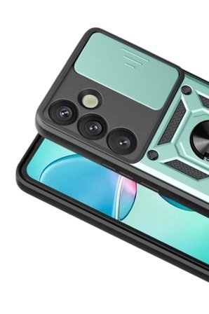 Newface Samsung Galaxy S26 Pars Lens Yüzüklü Silikon - Yeşil