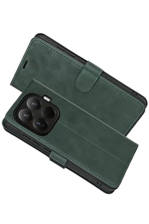 Newface Xiaomi Mi 15T Pro Trend S Plus Kapaklı Kılıf - Yeşil