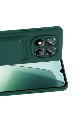Newface Xiaomi Redmi Note 15 Pro 4G Kelvin Kartvizitli Silikon - Koyu Yeşil