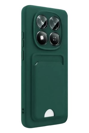 Newface Xiaomi Redmi Note 15 Pro 4G Kelvin Kartvizitli Silikon - Koyu Yeşil