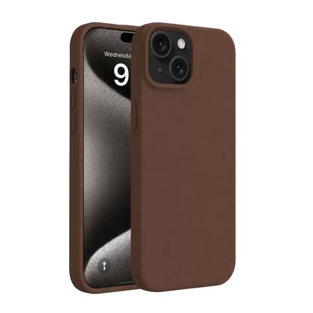Newface Apple iPhone 15 Kılıf First Silikon - Kahverengi