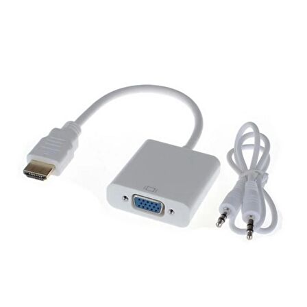 Concord C-554 HDMI TO VGA +Aux Dönüştürücü Kablosu