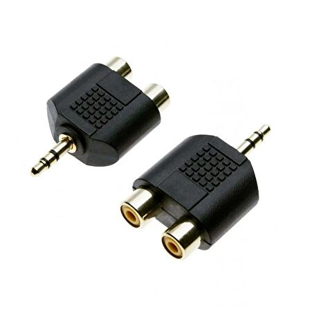 3.5MM Çevirici Jack 3.5MM Erkek / 2RCA Dişi Çevirici Jack