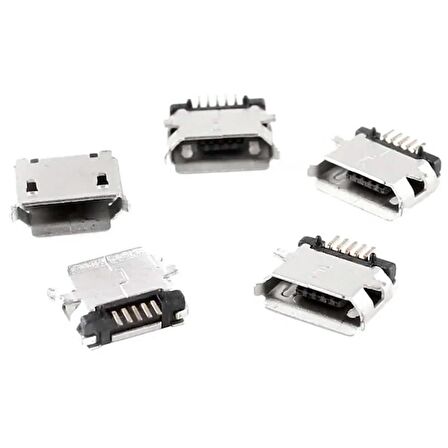 Micro USB Dişi Şarj Soketi 2 Şaseli 5 Pinli Micro USB (IC-266A-2)