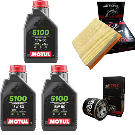 CF Moto SR 450 Motul 5100 15w50 Boss Filtre Bakım Seti