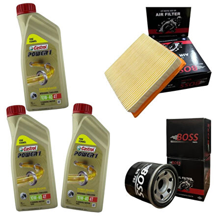 CF Moto SR 450 Castrol 10w40 Boss Filtre Bakım Seti