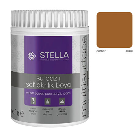 Stella Su Bazlı Saf Akrilik Boya Amber Ral-8001