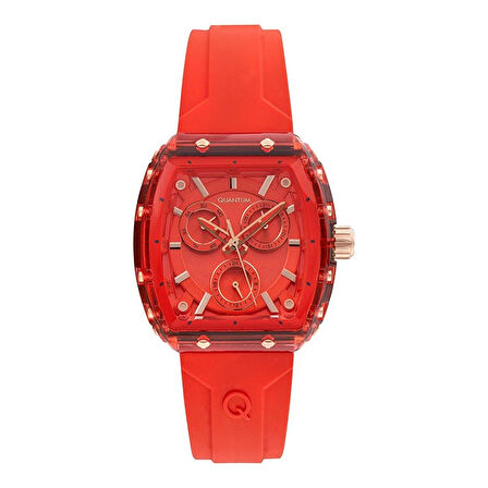 Quantum IML1110.086 Kadın Kol Saati – Kırmızı Renk, Multifonksiyon Tasarım, Silikon Kordon
