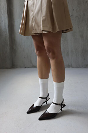 İmelda Arkası Açık Stiletto Kadın Topuklu Ayakkabı