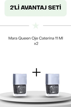 Mara Queen Caterina Oje Simli Gümüş 11 ml İkili Set