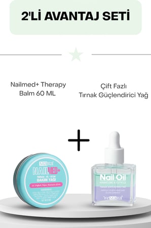Mara Nailmed Therapy Balm 60 ML + Çift Fazlı Tırnak Güçlendirici Yağ