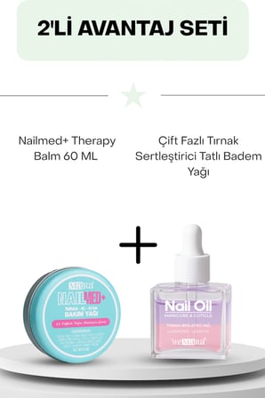 Mara Nailmed Therapy Balm 60 ml ve Çift Fazlı Tırnak Bakım Yağı Seti