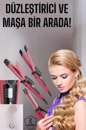 Saç Şekillendirici Düzleştirici Ve Maşa Isı Ayarlı