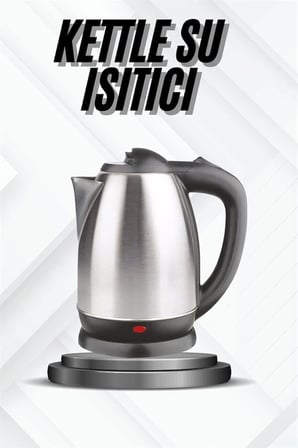 Kettle Su Isıtıcı C F Priz Uyumlu 220 - 240 V Paslanmaz Çelik Kablolu