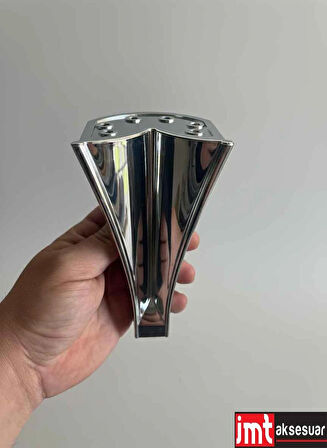 Pera 16 cm Krom Mobilya Koltuk Yatak Odası Tv Ünitesi Dolap Konsol ve Sehpa Ayağı