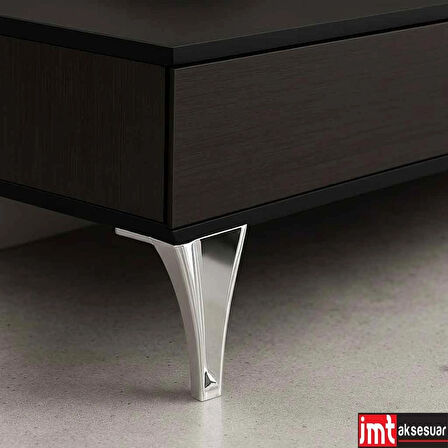 Pera 16 cm Krom Mobilya Koltuk Yatak Odası Tv Ünitesi Dolap Konsol ve Sehpa Ayağı