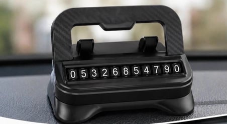Araç İçi 360 Dönebilen Numaratörlü Telefon Tutucu Torpido Üstü Tablet Parkmatik Katlanabilir Standlı