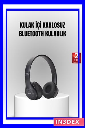 P47 Bluetooth Kablosuz Kulaklık Extra Bass Mikrofonlu Ergonomik Tasarım