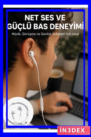Type C Kablolu Kulak İçi Kulaklık Kristal Netliğinde Ses Performansı