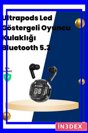 Bluetooth 5.3 Kablosuz 30mm Sürücülü LED Ekranlı Kulaklık