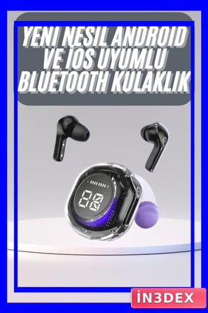 Bluetooth 5.3 Kulak İçi Kulaklık ANC ENC Şarj Göstergeli