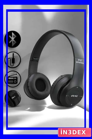 P47 Kablosuz Bluetooth Kulaklık Ayarlanabilir Kafa Bantlı Model