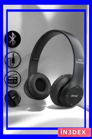 P47 Kablosuz Bluetooth Kulaklık Ayarlanabilir Kafa Bantlı Model