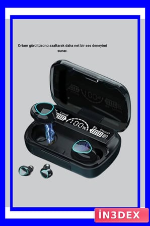 Bluetooth 5.1 M10 TWS Ergonomik Tasarımlı Kablosuz Kulaklık