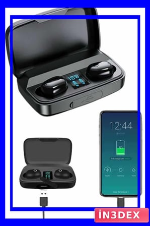 Dijital Göstergeli TWS 5.0 Bluetooth Kulaklık Çağrı Destekli