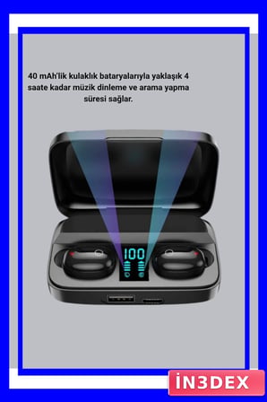 TWS A10s Bluetooth 5.0 Kulaklık Powerbank Şarj Kutulu Mini Tasarım