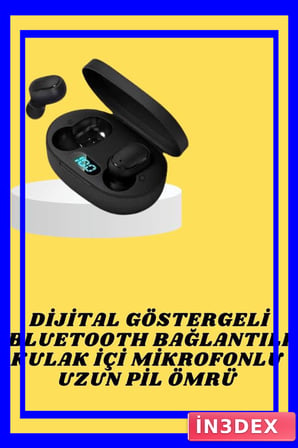 Bluetooth Kulaklık Dijital Göstergeli Yüksek Ses Kaliteli Uzun Pil Ömürlü