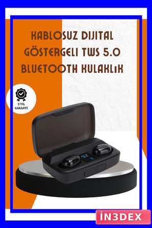 Bluetooth V5.0 Parmak Dokunmatik Kontrollü Kablosuz Şarj Kutulu Kulaklık