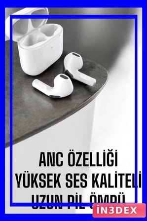 Yeni Nesil Pro Bluetooth Kulaklık Uzun Pil Ömrü Beyaz Renk