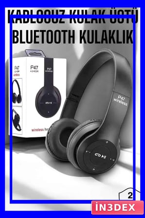 P47 Bluetooth Kulaküstü Kulaklık TF Kart ve AUX Destekli
