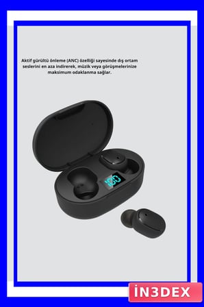 Gürültü Önleyici Mikrofonlu Uzun Pil Ömürlü Kablosuz Bluetooth Kulaklık