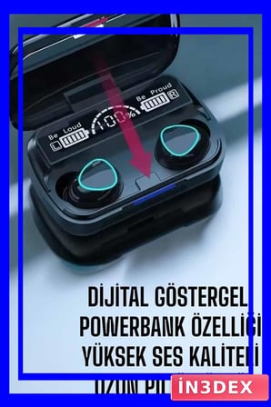 Bluetooth Bağlantılı Suya Dayanıklı Kablosuz Kulaklık Extra Bass