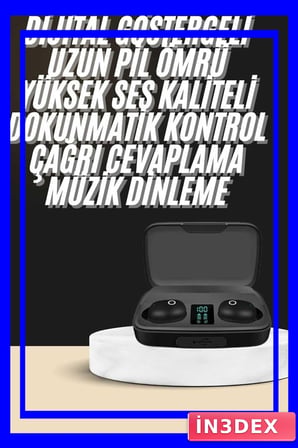 Dijital Göstergeli TWS 5.0 Bluetooth Kulaklık Çağrı Destekli