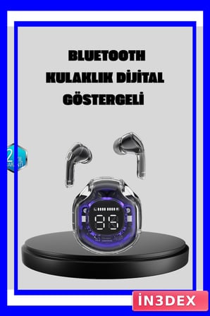 ENC Mikrofonlu Kablosuz Kulaklık LED Ekranlı Şarj Kutulu Cihaz