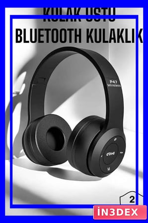P47 Kablosuz Bluetooth Kulaklık Ekstra Bass ve Çok Yönlü Kullanım