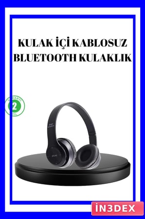 Bluetooth 5.0 Kablosuz Kulak Üstü Kulaklık Extra Bass TF Kart Girişli